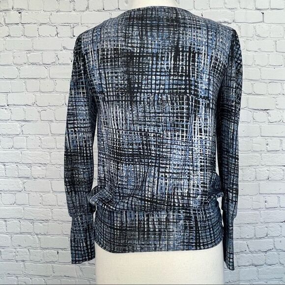 Fuzzy Tweed Ruched Long Sleeve Top - Picture 5 of 8